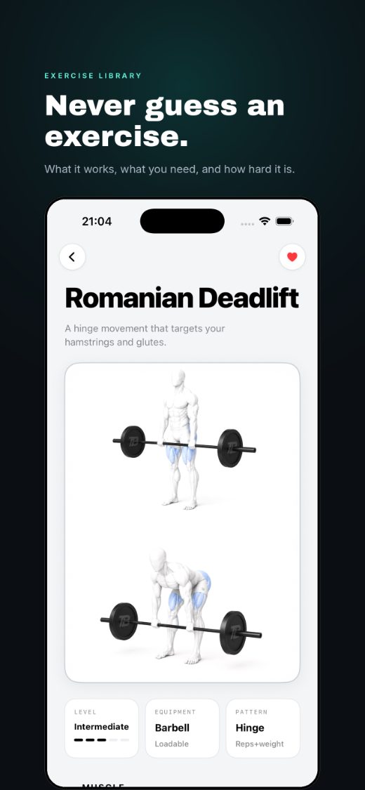 Never guess an exercise, full exercise detail