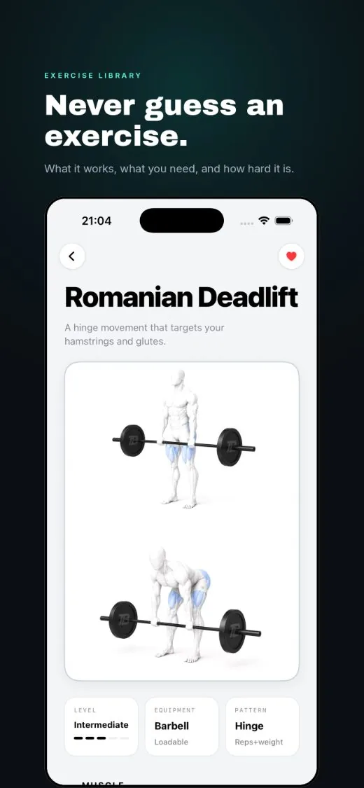 Never guess an exercise, full exercise detail