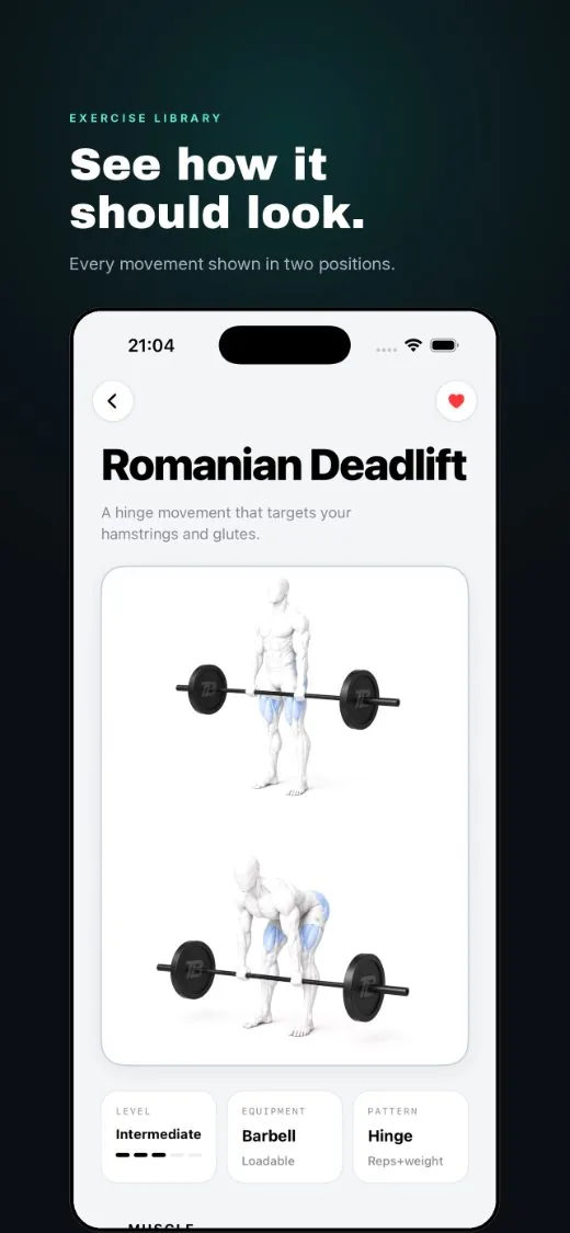 See how it should look, every movement in two positions